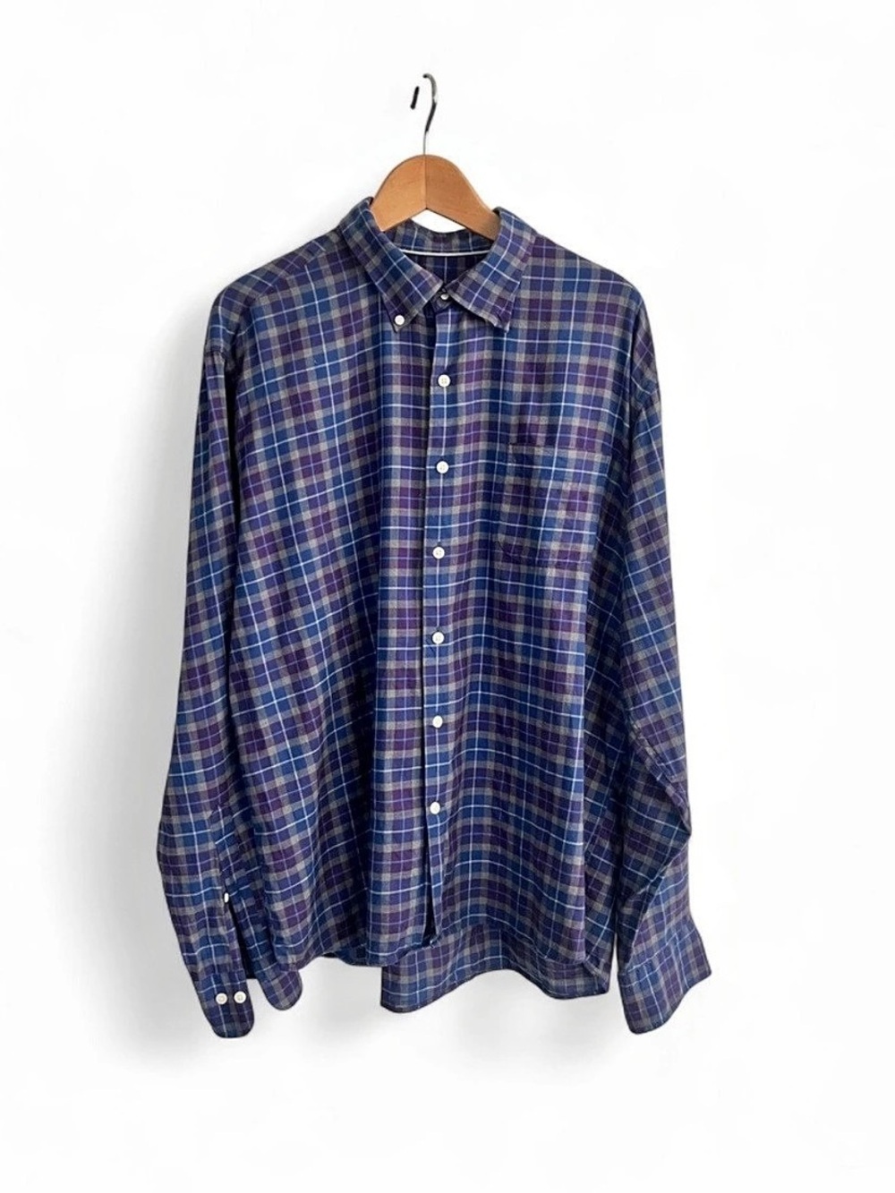 Peter Millar Men's Plaid Cotton Button Down Shirt XL
